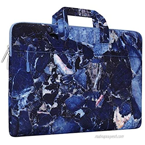 MOSISO Laptop Shoulder Bag Compatible with MacBook Pro/Air 13 inch 13-13.3 inch Notebook Computer Canvas Rock Marble Carrying Briefcase Sleeve Case Cover