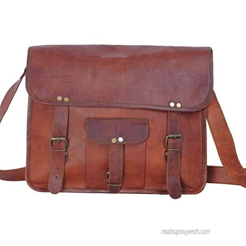Passion Leather 14 Inch Rugged Leather Laptop Messenger Bag Briefcase SatchelSALE