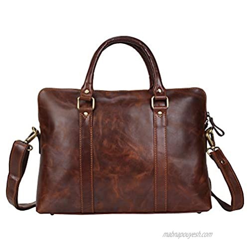 Pitaara Genuine Leather Women's Laptop Bag For Laptops Size 14