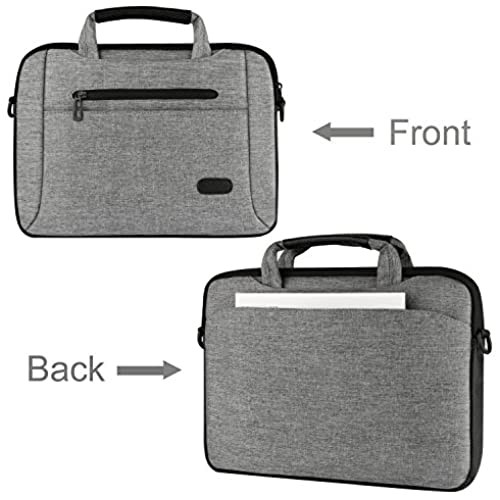 ProCase 14-15.6 Inch Laptop Bag Messenger Shoulder Bag Briefcase Sleeve Case for 2019 MacBook Pro 16 / Surface Book 3 15 14 15 15.6 Inch Laptop Ultrabook Notebook MacBook Chromebook Computer -Grey