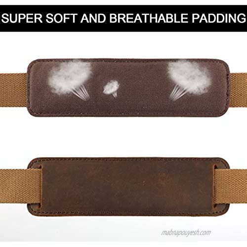 Shoulder Strap Replacement Adjustable Vintage Genuine Leather Shoulder Strap for laptop Messenger Bag Canvas Padded Shoulder Strap for Camera Duffle