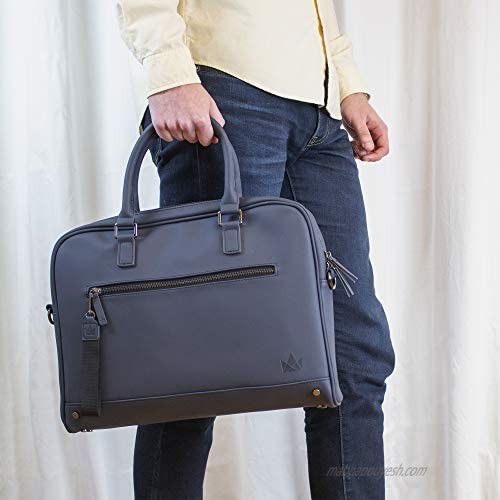 The Friendly Swede 13 inch Slim Laptop Bag for Women and Men - Minimalist Messenger Bag Vegan