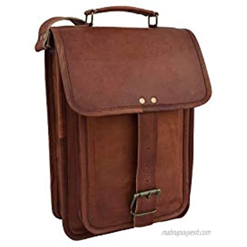 Vintage Leather Crossbody Messenger Bag 13 Inch MacBook/Laptop Satchel Shoulder Bag Unisex