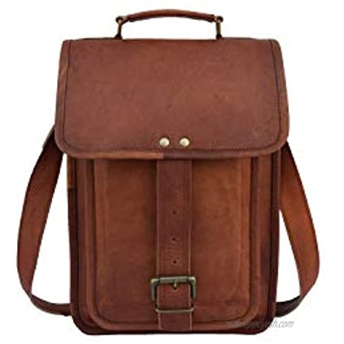 Vintage Leather Crossbody Messenger Bag 13 Inch MacBook/Laptop Satchel Shoulder Bag Unisex
