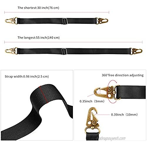 Viperade Universal Replacement Shoulder Straps 55 Adjustable Shoulder Belt with Metal Swivel Hooks for Radio Pouch Mini Cell Phone Pouch Purse Mini Waist Bag & Accessory Bag