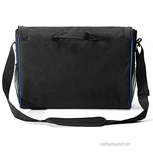 Wanderer Messenger Tech Bag with Padded Laptop Sleeve - 14 Laptop Messenger Bag - Lightweight Shoulder Bag for Laptops Tablet Computer MacBook Accessories - Black