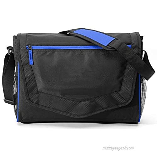 Wanderer Messenger Tech Bag with Padded Laptop Sleeve - 14" Laptop Messenger Bag - Lightweight Shoulder Bag for Laptops  Tablet  Computer  MacBook  Accessories - Black