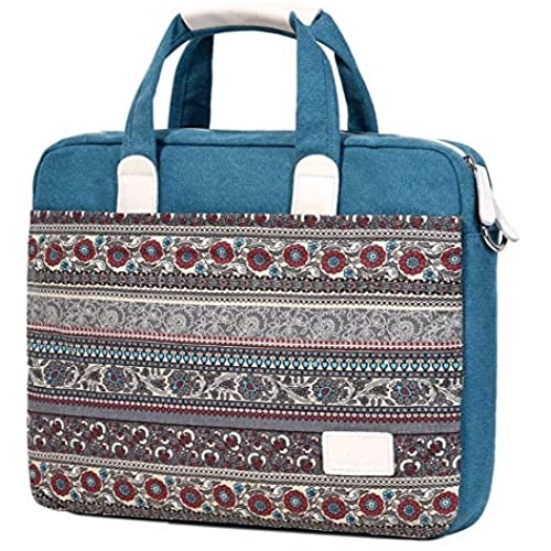 Wxnow Women Laptop Shoulder Messenger Bag Handbag Briefcase Canvas Laptop Sleeve
